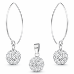 Conjunto Esfera Strass 8 mm