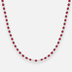 Collar Choker Ajustable Esferas Cristales Burdeo