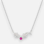 Collar Delfines Circón Rubí