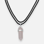 Collar Choker Doble Cuarzo Rosado