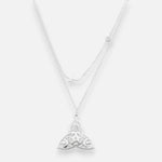 Collar Doble Cruz Amuleto Triqueta Circones