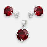 Conjunto Circón Granate 6x8 mm