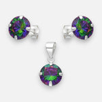 Conjunto Circón Topacio Místico 8 mm