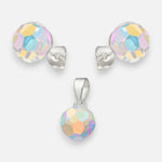 Conjunto Esfera Cristal Hecho con Swarovski® 8 mm Tornasol