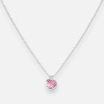 Collar Corazón Circón Punto de Luz Rosa Francia