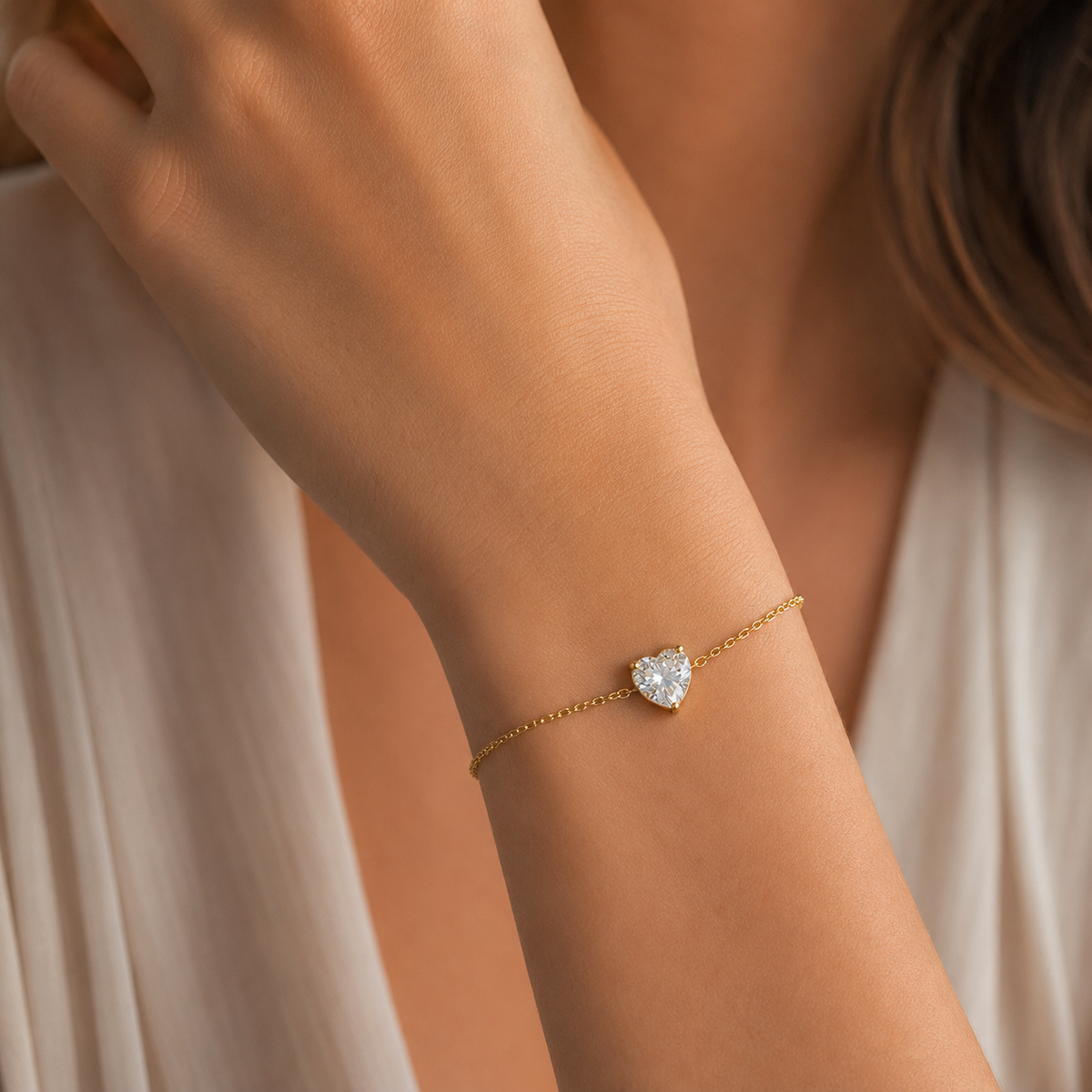 Pulsera Corazón Circón