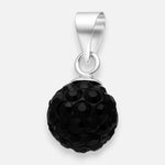 Colgante Esfera Hecho con Cristal Swarovski® Negro 8 mm