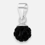 Colgante Esfera Hecho con Cristal Swarovski® Negro 6 mm