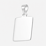 Colgante Placa Rectangular Pequeña 17x14 mm