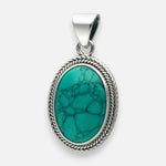 Colgante Crisocola Ovalado