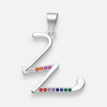 Colgante Letra W con Circones Multicolor