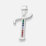 Colgante Letra T con Circones Multicolor