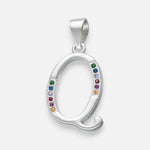 Colgante Letra Q con Circones Multicolor