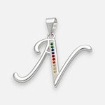 Colgante Letra N con Circones Multicolor