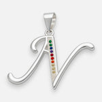Colgante Letra N con Circones Multicolor