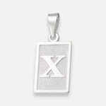 Colgante Placa Letra X