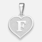 Colgante Corazón Letra F