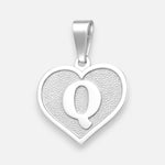 Colgante Corazón Letra Q