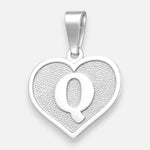 Colgante Corazón Letra Q
