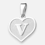Colgante Corazón Letra V