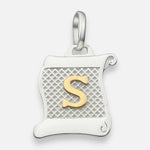 Colgante Pergamino Letra S en Oro