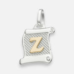 Colgante Pergamino Letra Z en Oro