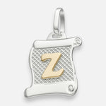 Colgante Pergamino Letra Z en Oro