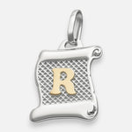 Colgante Pergamino Letra R en Oro