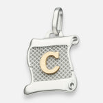 Colgante Pergamino Letra C en Oro
