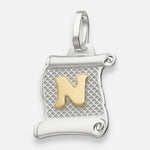 Colgante Pergamino Letra N en Oro