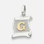 Colgante Pergamino Letra G en Oro