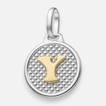 Colgante Circular Letra Y en Oro
