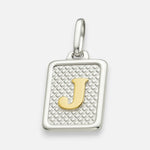 Colgante Rectangular Letra J en Oro