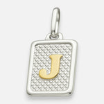 Colgante Rectangular Letra J en Oro