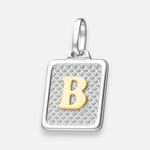 Colgante Rectangular Letra B en Oro