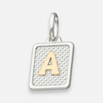 Colgante Rectangular Letra A en Oro