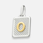 Colgante Rectangular Letra O en Oro