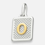 Colgante Rectangular Letra O en Oro