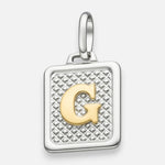 Colgante Rectangular Letra G en Oro