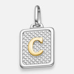 Colgante Rectangular Letra C en Oro