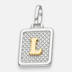 Colgante Rectangular Letra L en Oro