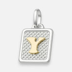 Colgante Rectangular Letra Y en Oro