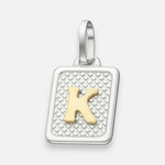 Colgante Rectangular Letra K en Oro