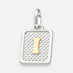 Colgante Rectangular Letra I en Oro