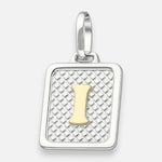Colgante Rectangular Letra I en Oro