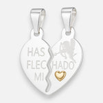 Colgante Corazón Cupido con Oro