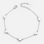 Pulsera Corazones de Plata