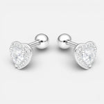 Aro con Tope Corazón Circón 5x5 mm