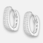 Argolla Huggie Circones Pavé 13 mm