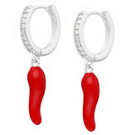 Argolla Huggie Circones Ají Esmaltado 12 mm